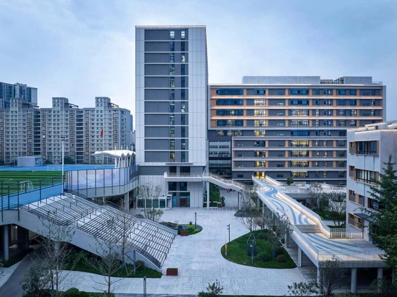 BIM Architecture | Renovation and Expansion of Xi'an High tech No.1 Middle School (High School Division)/Qu Peiqing Studio of China Northwest Architectural Design and Research Institute