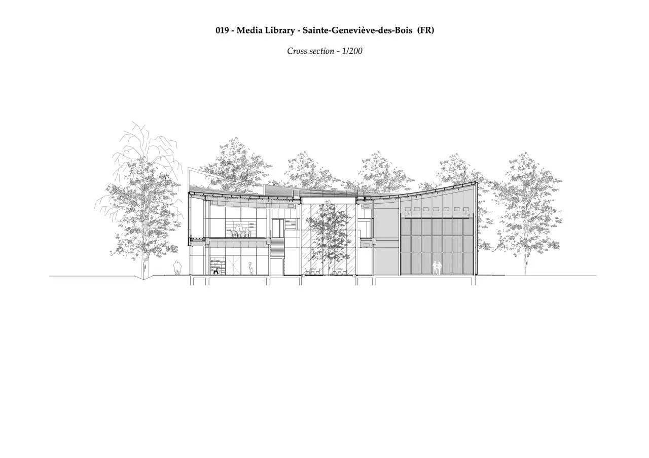 BIM Architecture | Sainte Geneviève des Bois Media Library/Archi5+Calmm Architecture