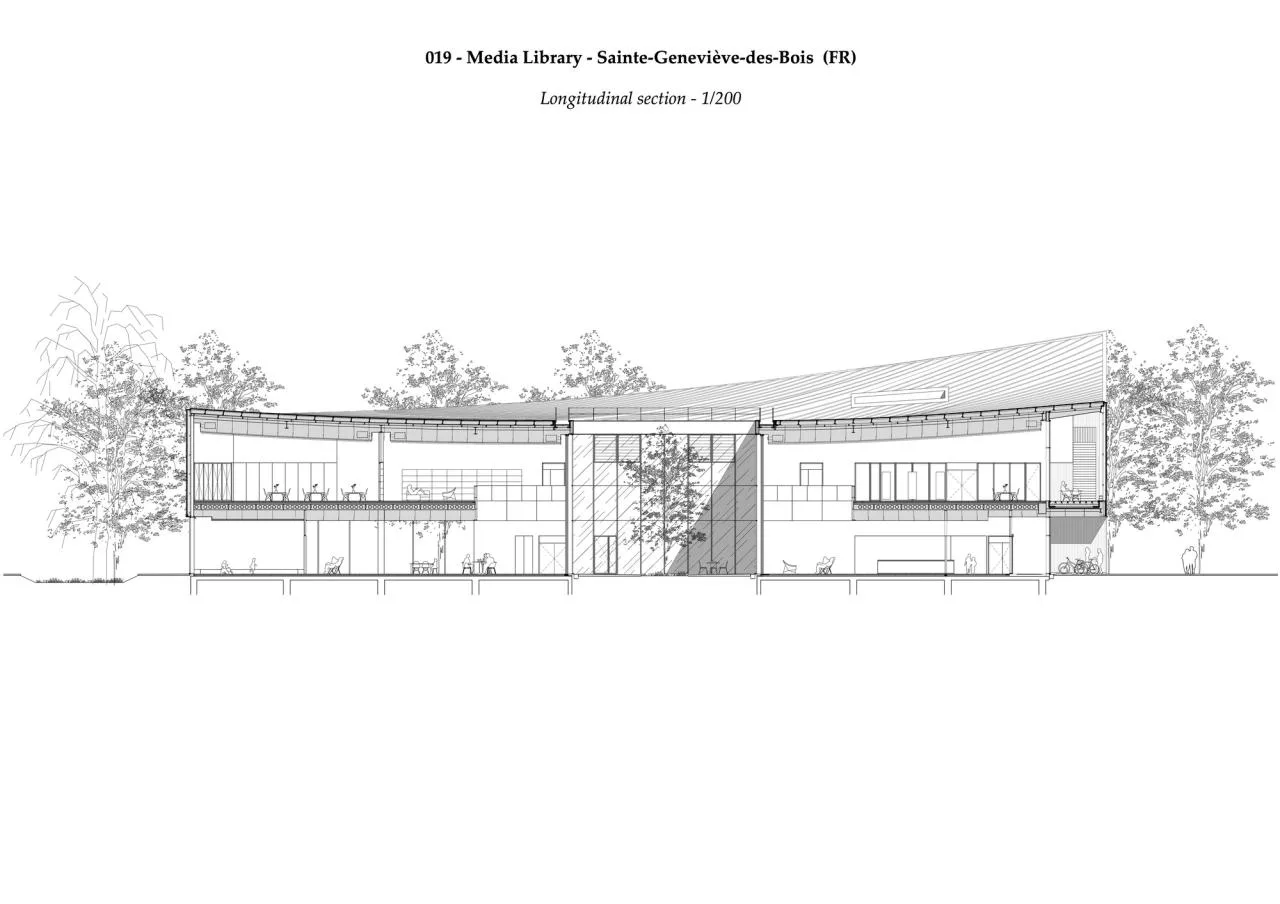 BIM Architecture | Sainte Geneviève des Bois Media Library/Archi5+Calmm Architecture