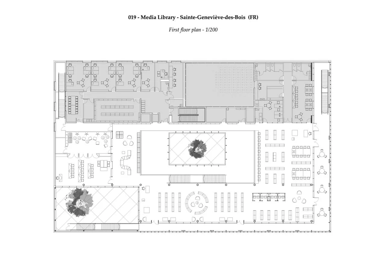 BIM Architecture | Sainte Geneviève des Bois Media Library/Archi5+Calmm Architecture
