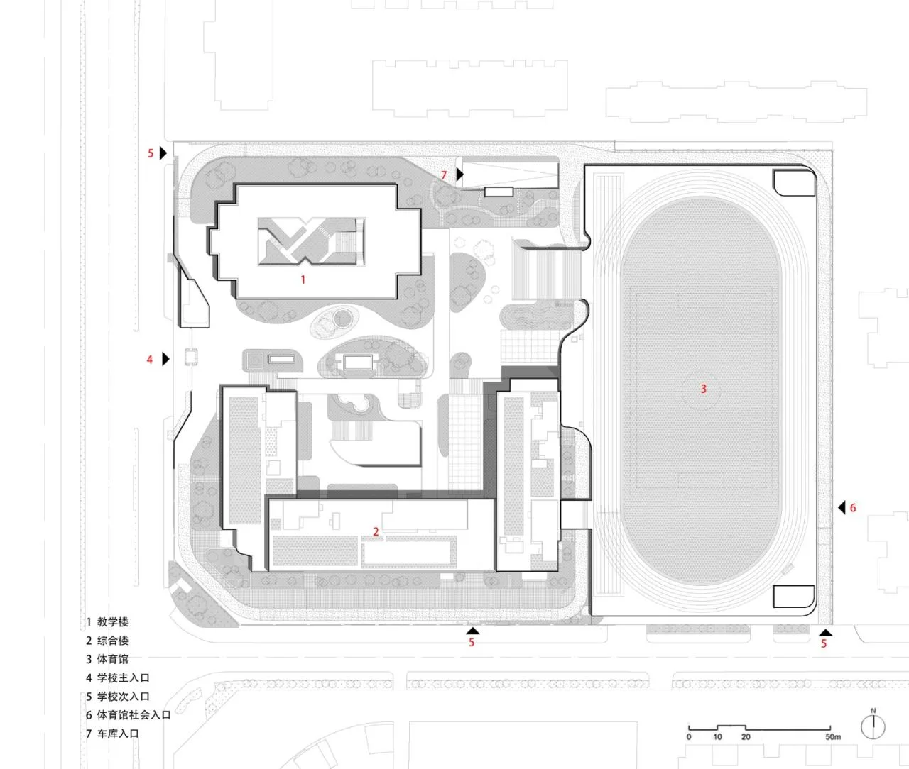 BIM Architecture | Renovation and Expansion of Xi'an High tech No.1 Middle School (High School Division)/Qu Peiqing Studio of China Northwest Architectural Design and Research Institute