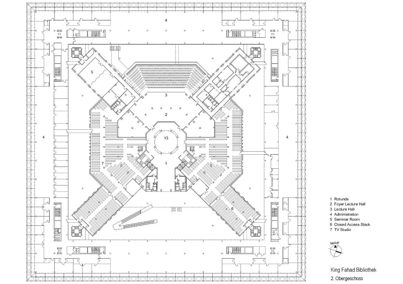 BIM Architecture | King Fahd Library in Saudi Arabia/Gabo Architectural Design Firm