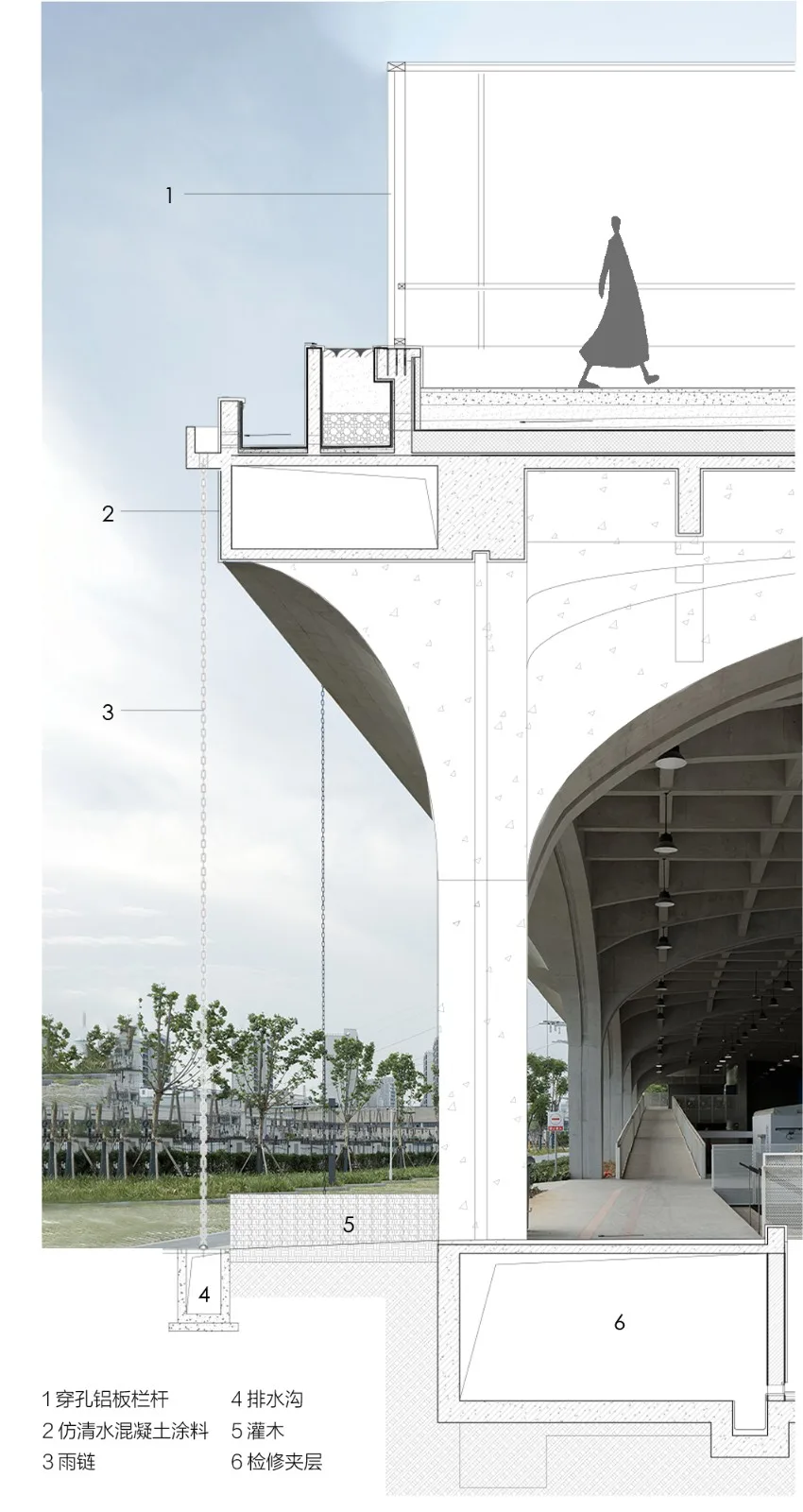 BIM Architecture | Wind and Rain Playground of Shaoxing University of Arts and Sciences/Architectural Design and Research Institute of Zhejiang University