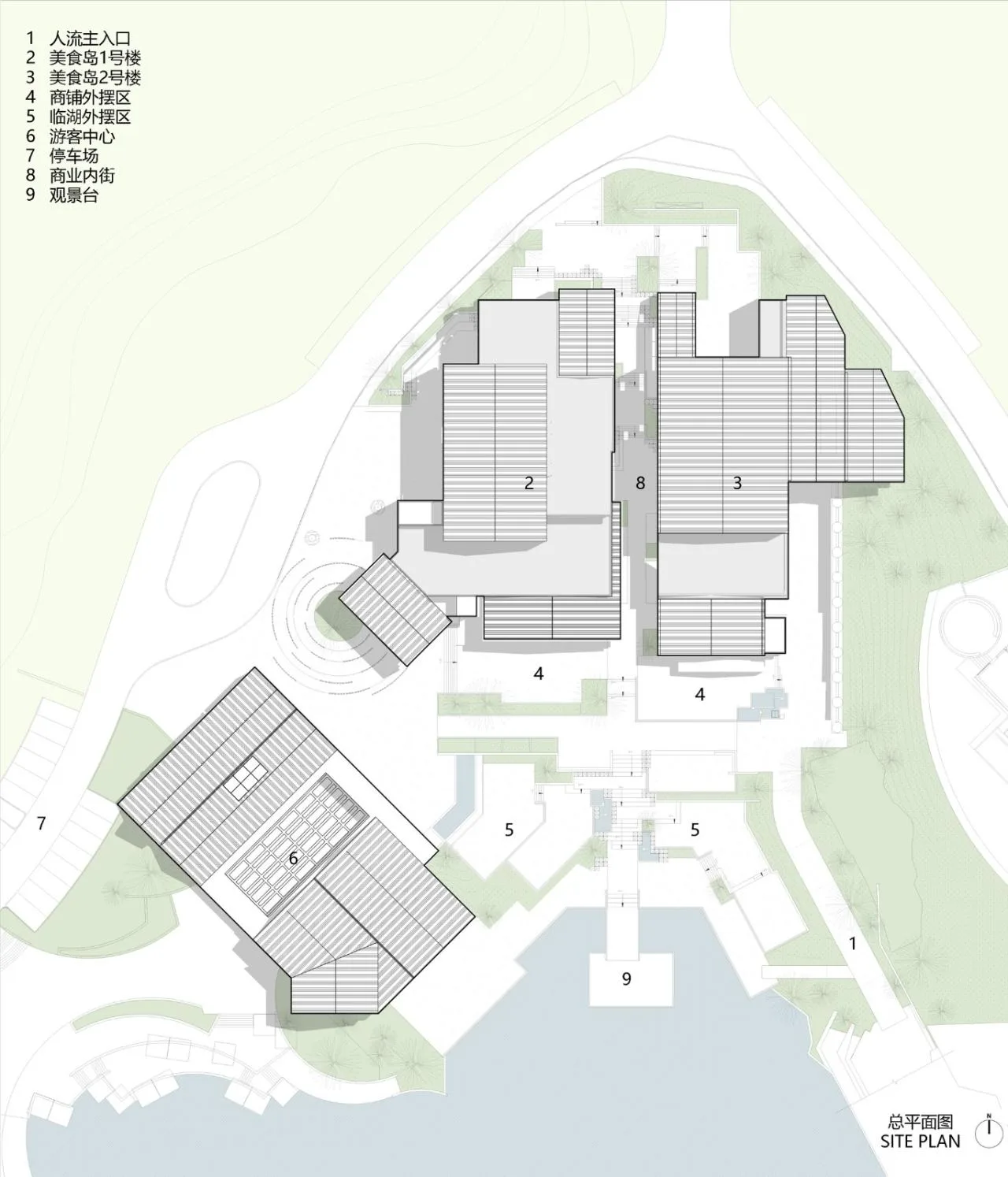 BIM Architecture | Chengdu Tianfu Luhu Food Island Phase II/Surrounding Buildings