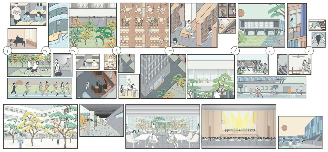 BIM Architecture | Gulin Vocational High School in Ningbo City: Infinite Script for Youth/ARCHIS Architectural Design Firm