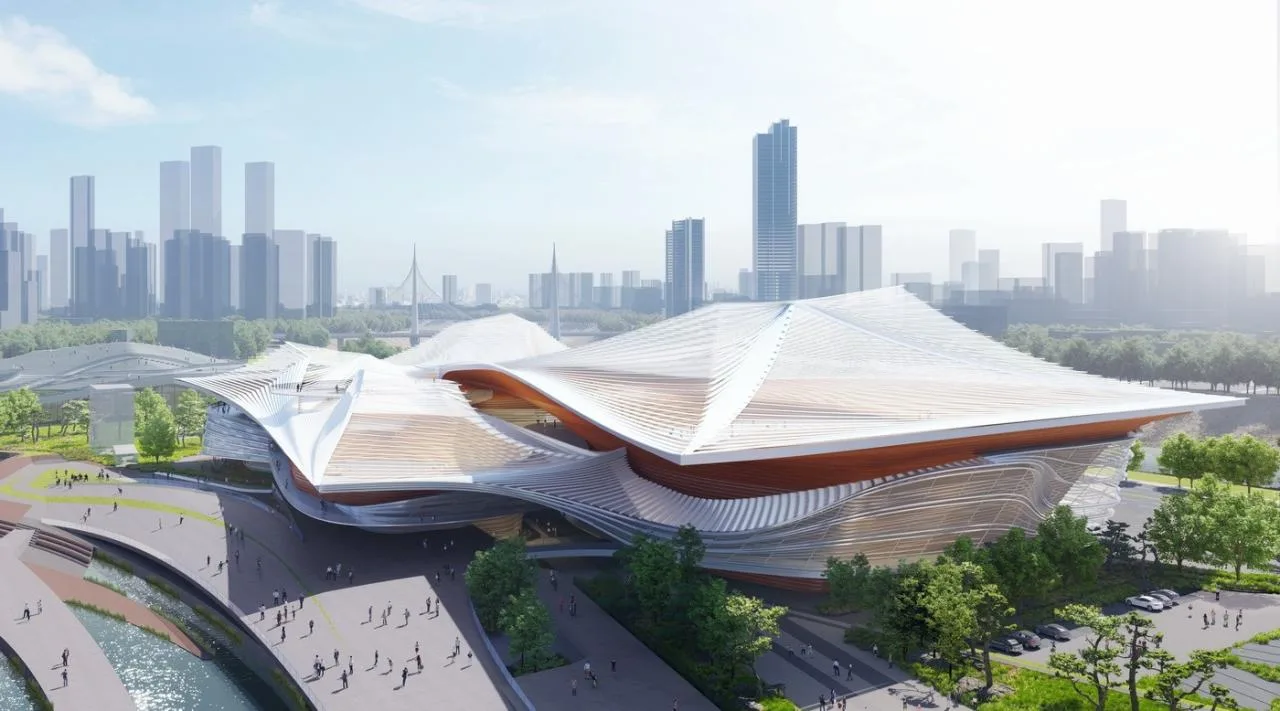 BIM Architecture | Wuhan Opera Center: Viewing Lake and River, Painting Landscape, Guqin Terrace Music, Encountering Garden/Weisiping Architectural Design