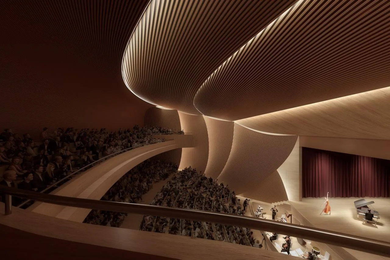 BIM Architecture | Wuhan Opera Center: Viewing Lake and River, Painting Landscape, Guqin Terrace Music, Encountering Garden/Weisiping Architectural Design