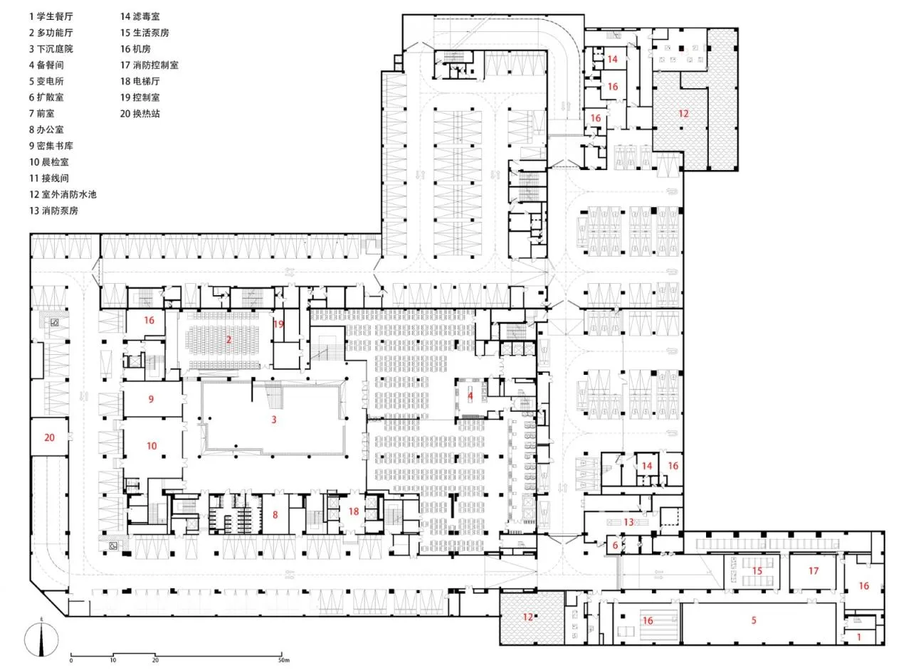 BIM Architecture | Renovation and Expansion of Xi'an High tech No.1 Middle School (High School Division)/Qu Peiqing Studio of China Northwest Architectural Design and Research Institute
