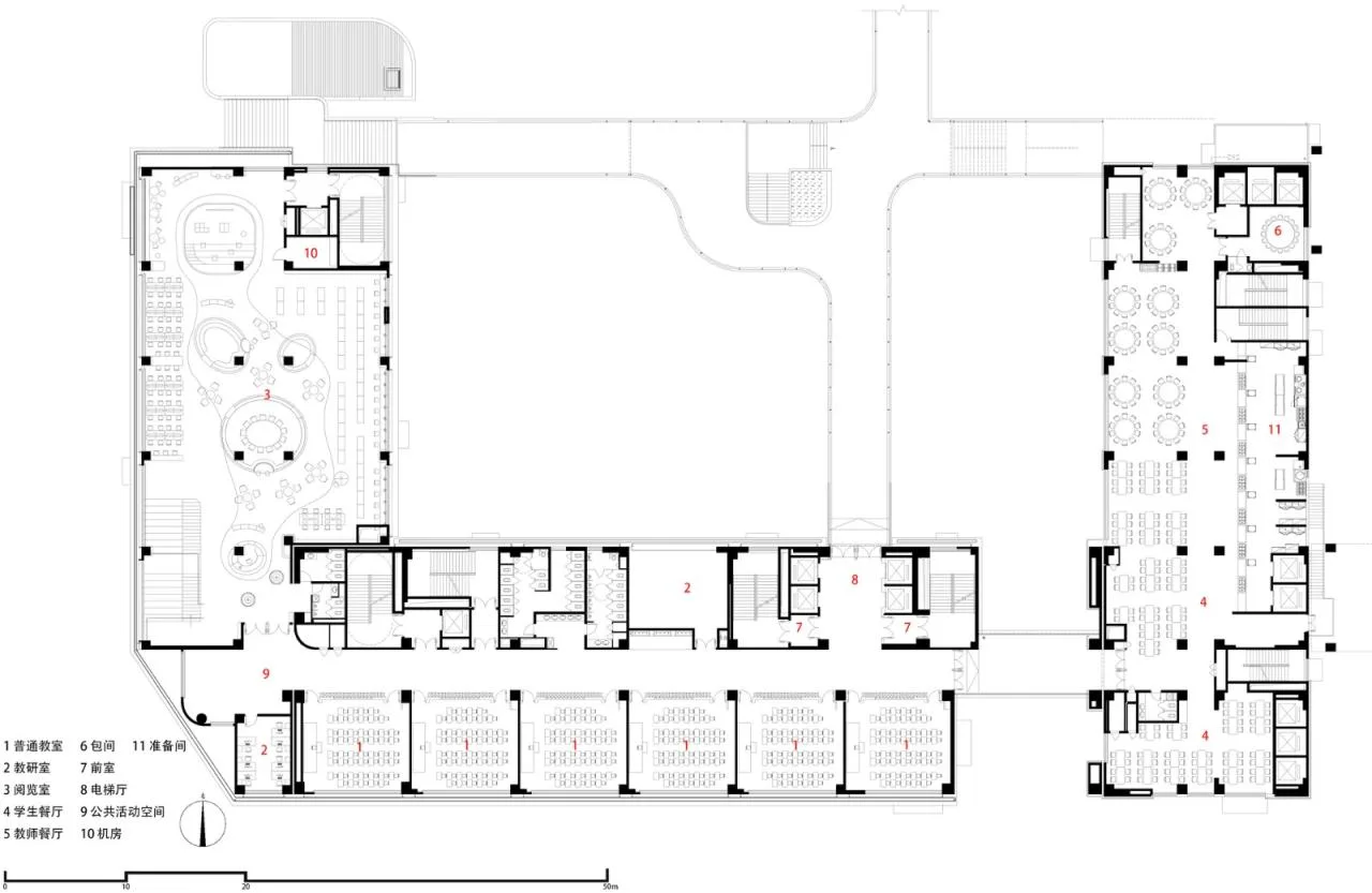 BIM Architecture | Renovation and Expansion of Xi'an High tech No.1 Middle School (High School Division)/Qu Peiqing Studio of China Northwest Architectural Design and Research Institute
