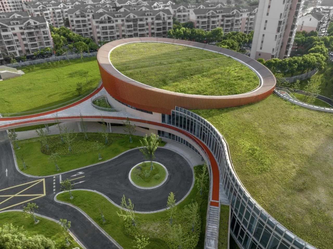 Roof greening of cultural center
