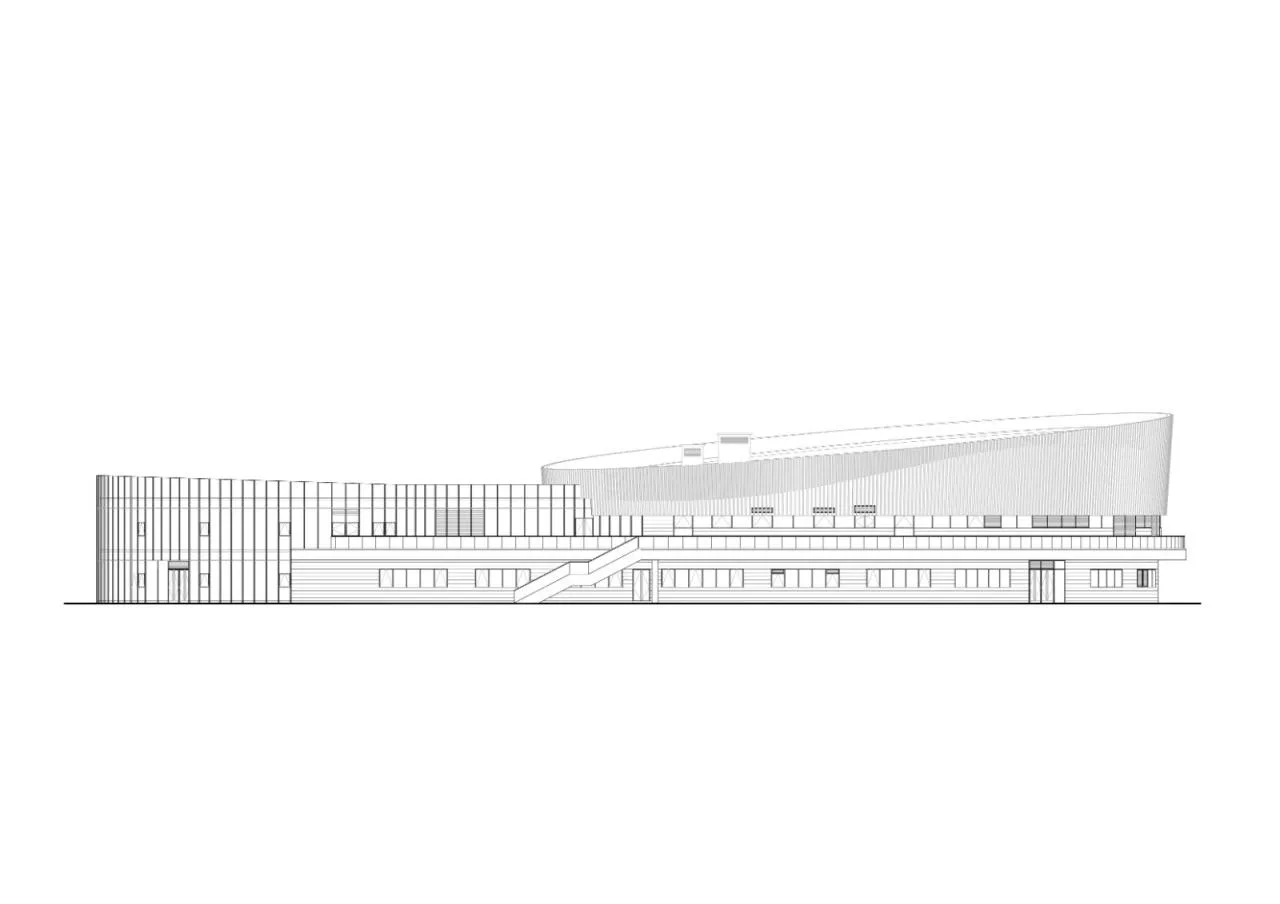 East elevation of Cultural Center