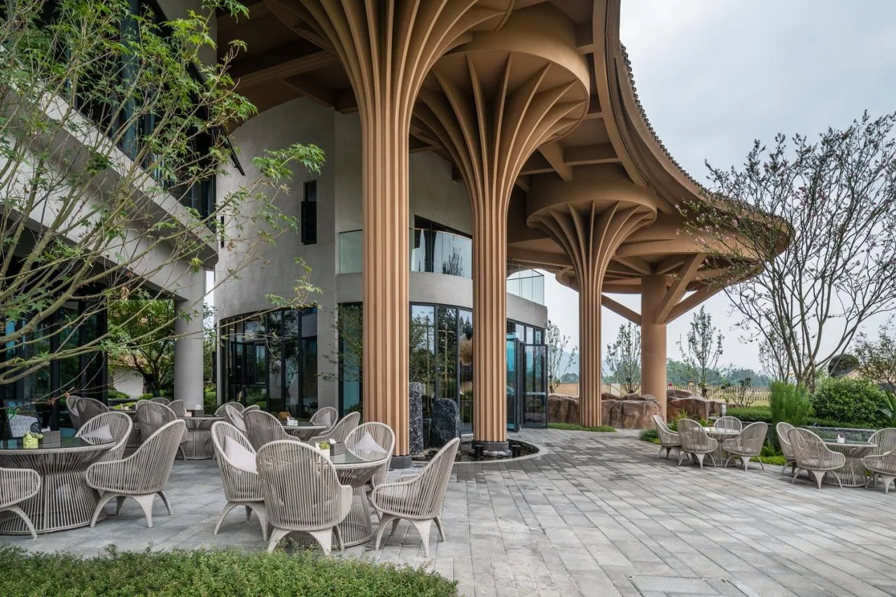 BIM Architecture | Integration of Western Sichuan Architecture and Taoist Culture / Qingcheng Pushe Family Resort Hotel - 2023 Golden Panda Tianfu Creative Design Award Winner