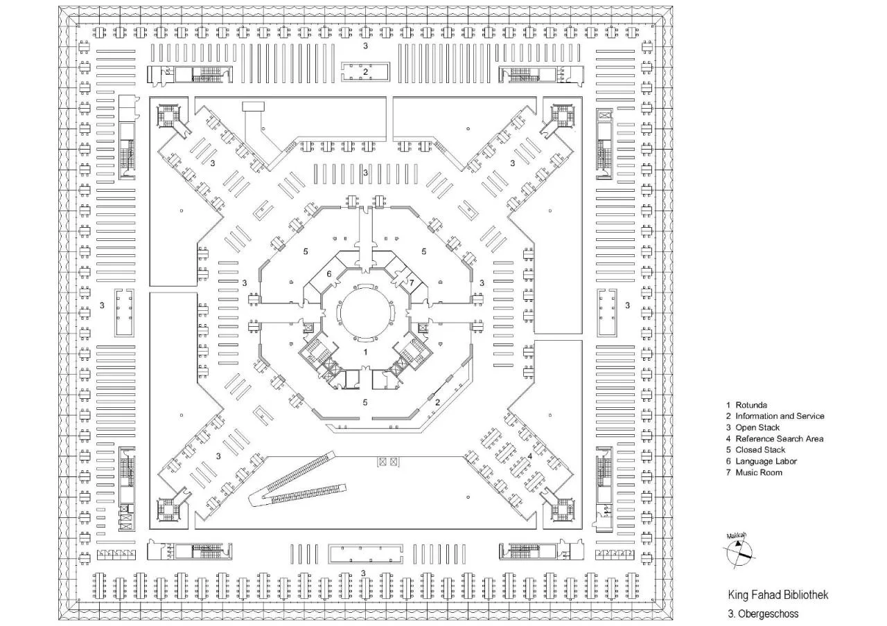 BIM Architecture | King Fahd Library in Saudi Arabia/Gabo Architectural Design Firm