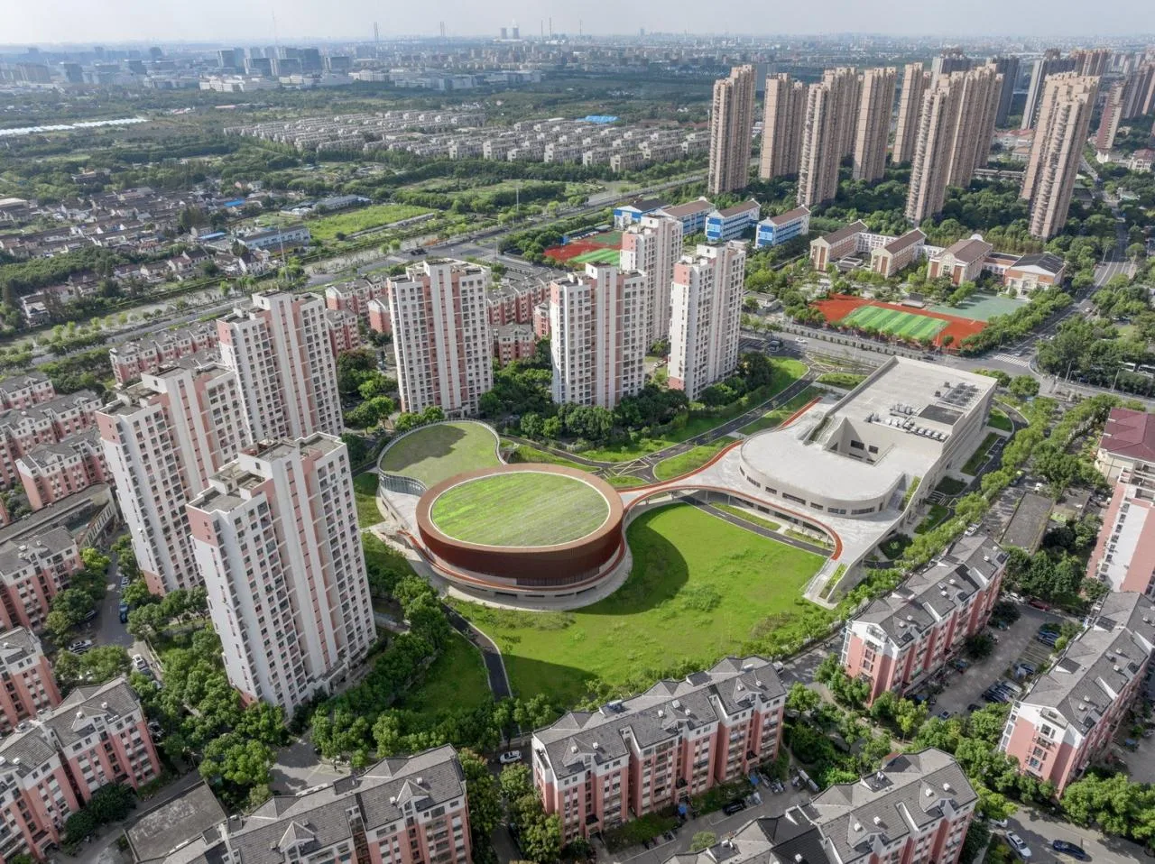 Aerial view of the project
