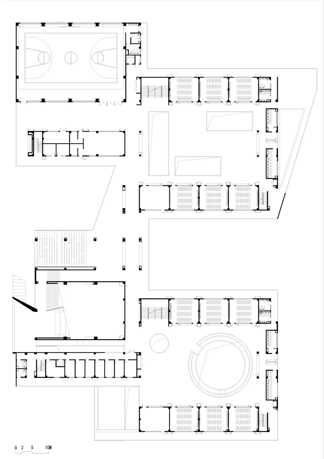 Second floor plan of Fengpu Elementary School