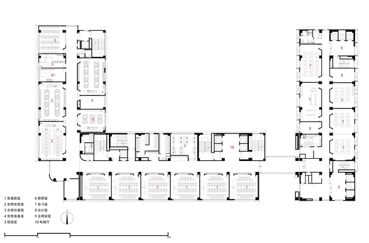 BIM Architecture | Renovation and Expansion of Xi'an High tech No.1 Middle School (High School Division)/Qu Peiqing Studio of China Northwest Architectural Design and Research Institute