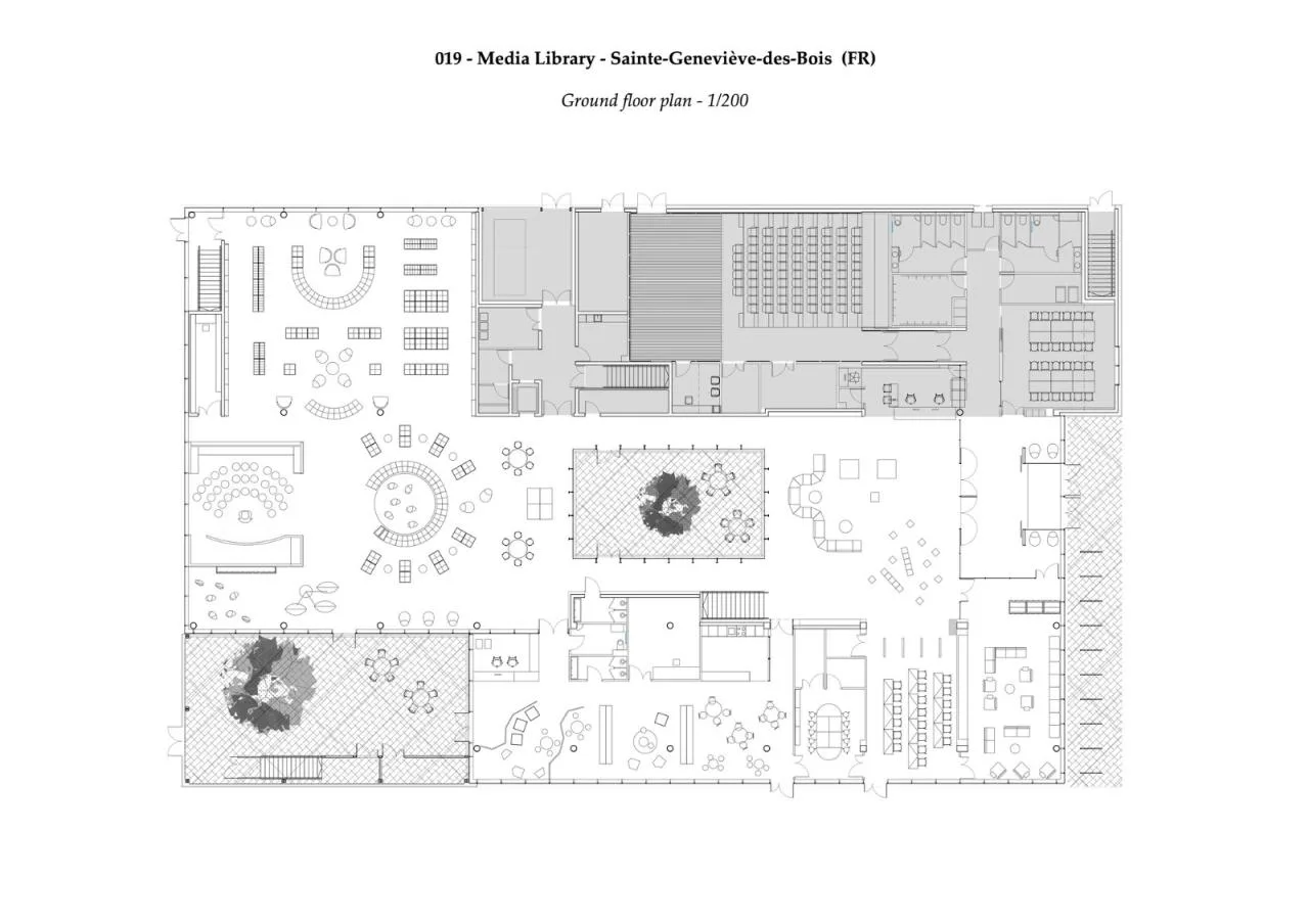 BIM Architecture | Sainte Geneviève des Bois Media Library/Archi5+Calmm Architecture