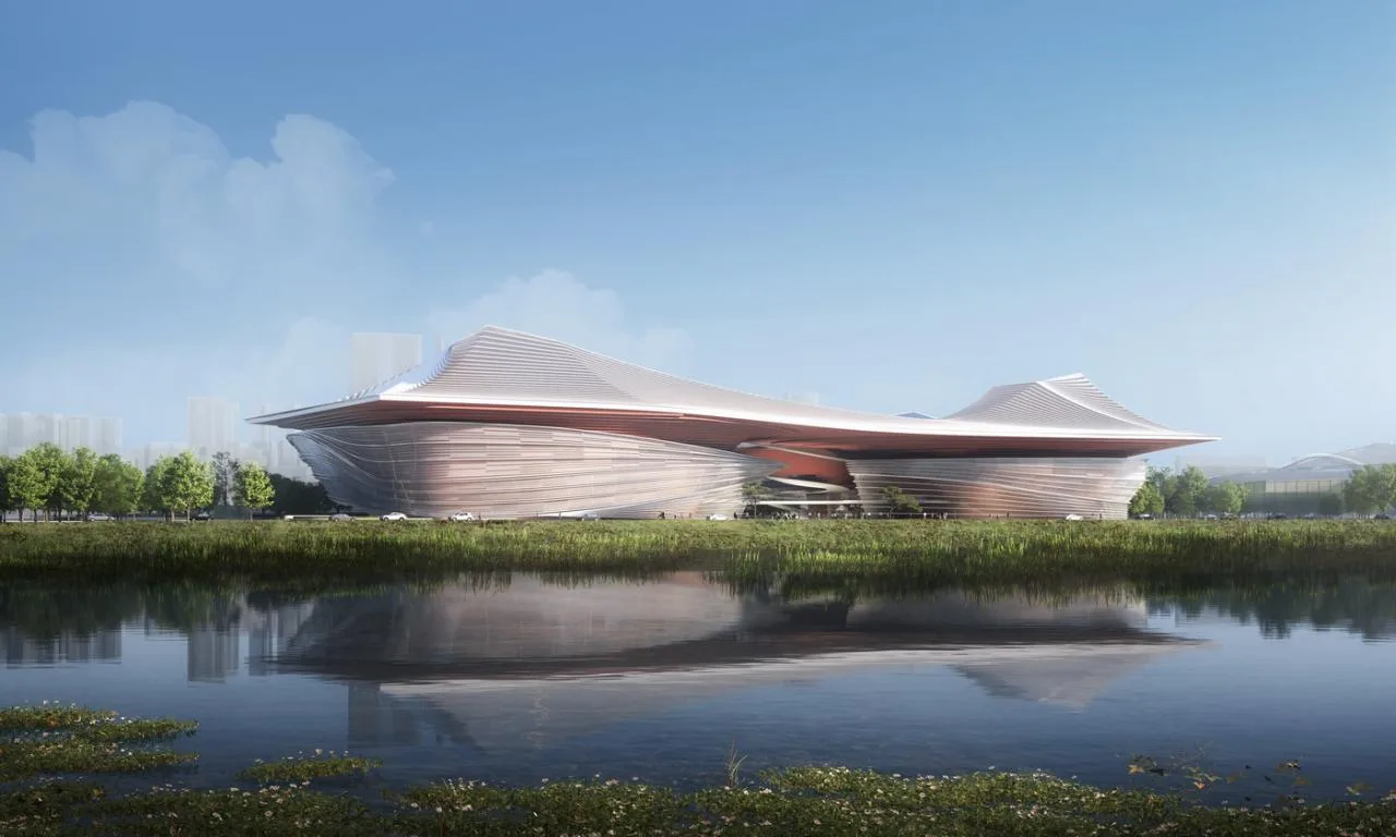 BIM Architecture | Wuhan Opera Center: Viewing Lake and River, Painting Landscape, Guqin Terrace Music, Encountering Garden/Weisiping Architectural Design