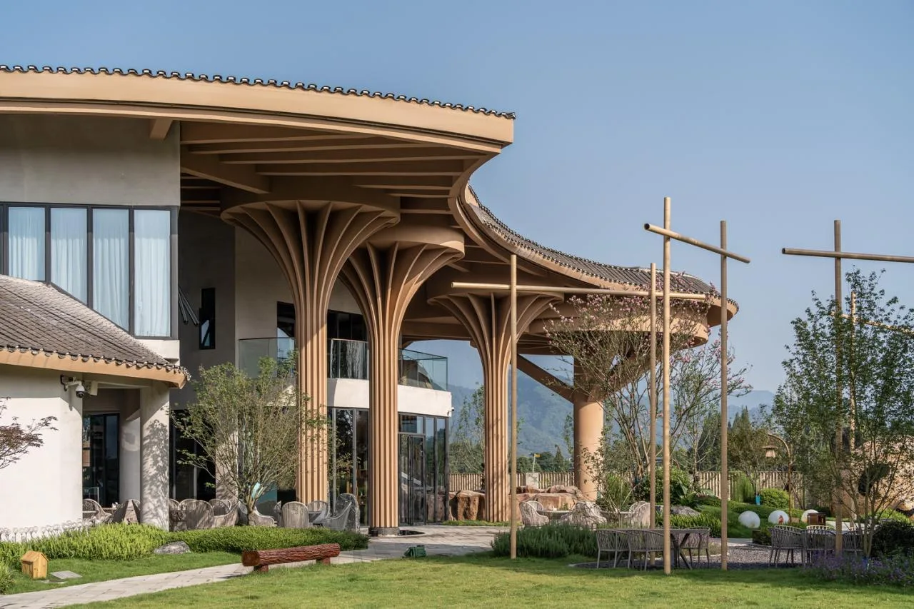 BIM Architecture | Integration of Western Sichuan Architecture and Taoist Culture / Qingcheng Pushe Family Resort Hotel - 2023 Golden Panda Tianfu Creative Design Award Winner