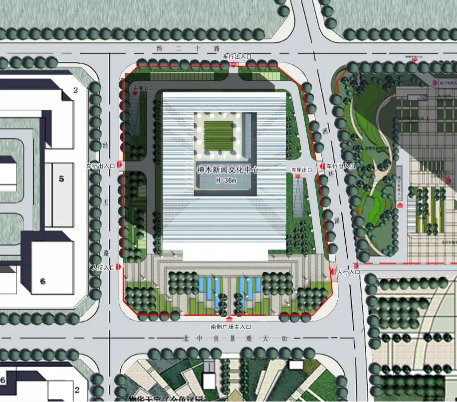 BIM Architecture | Shenmu News and Culture Center/Chinese Academy of Sciences Architectural Design and Research Institute Co., Ltd