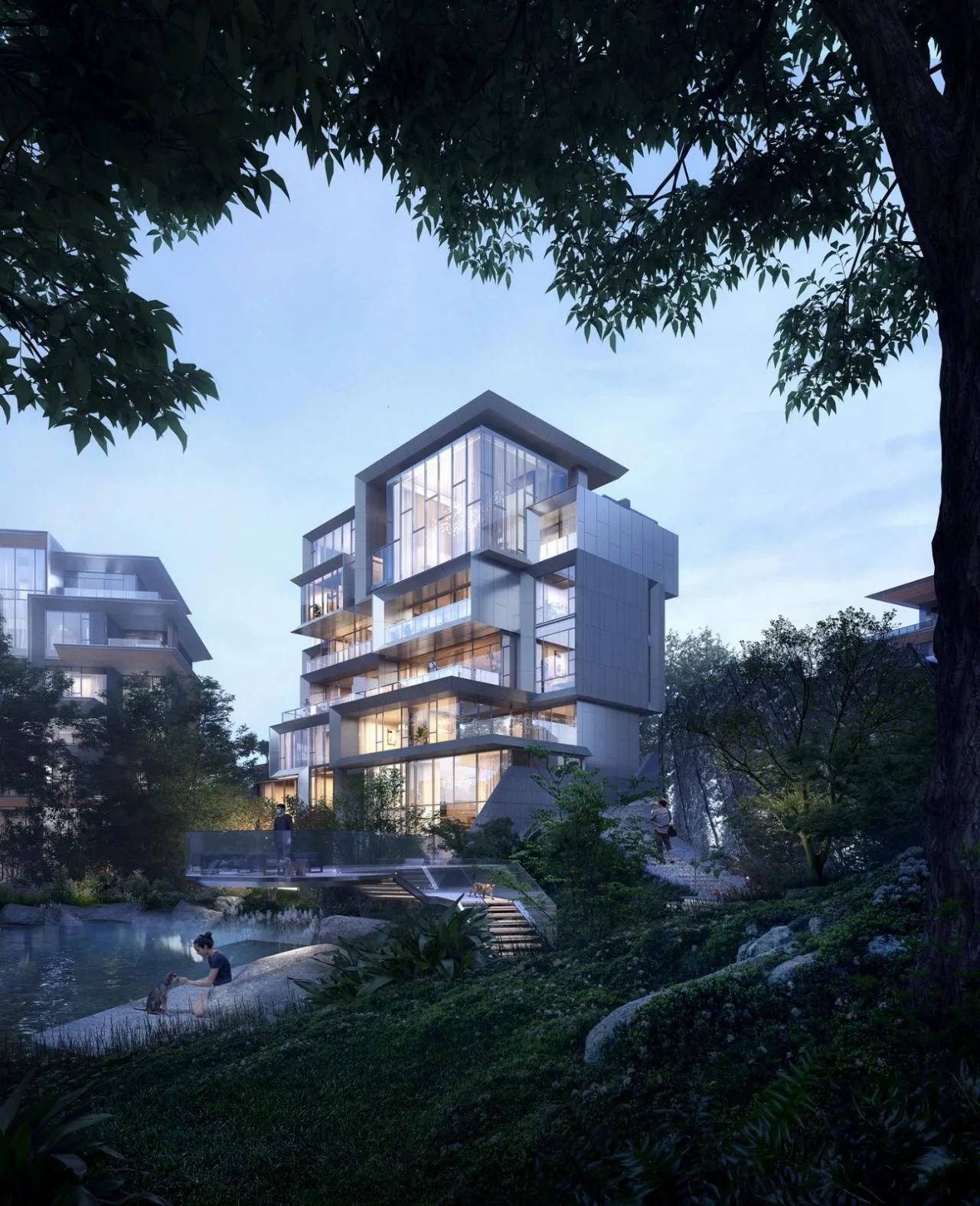 BIM Architecture | Chengdu Luhu Heishi Island: Vertical Five Linked Villas/Meng Fanhao Line+Architectural Firm
