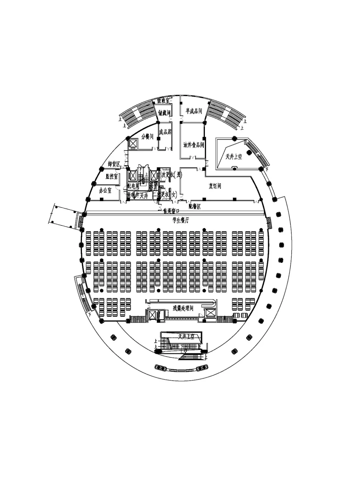 BIM Architecture | Xiamen University Xiang'an Campus Central Student Canteen (Siyuan Restaurant)/Xiamen University Architectural Design and Research Institute Co., Ltd. (AUAD)