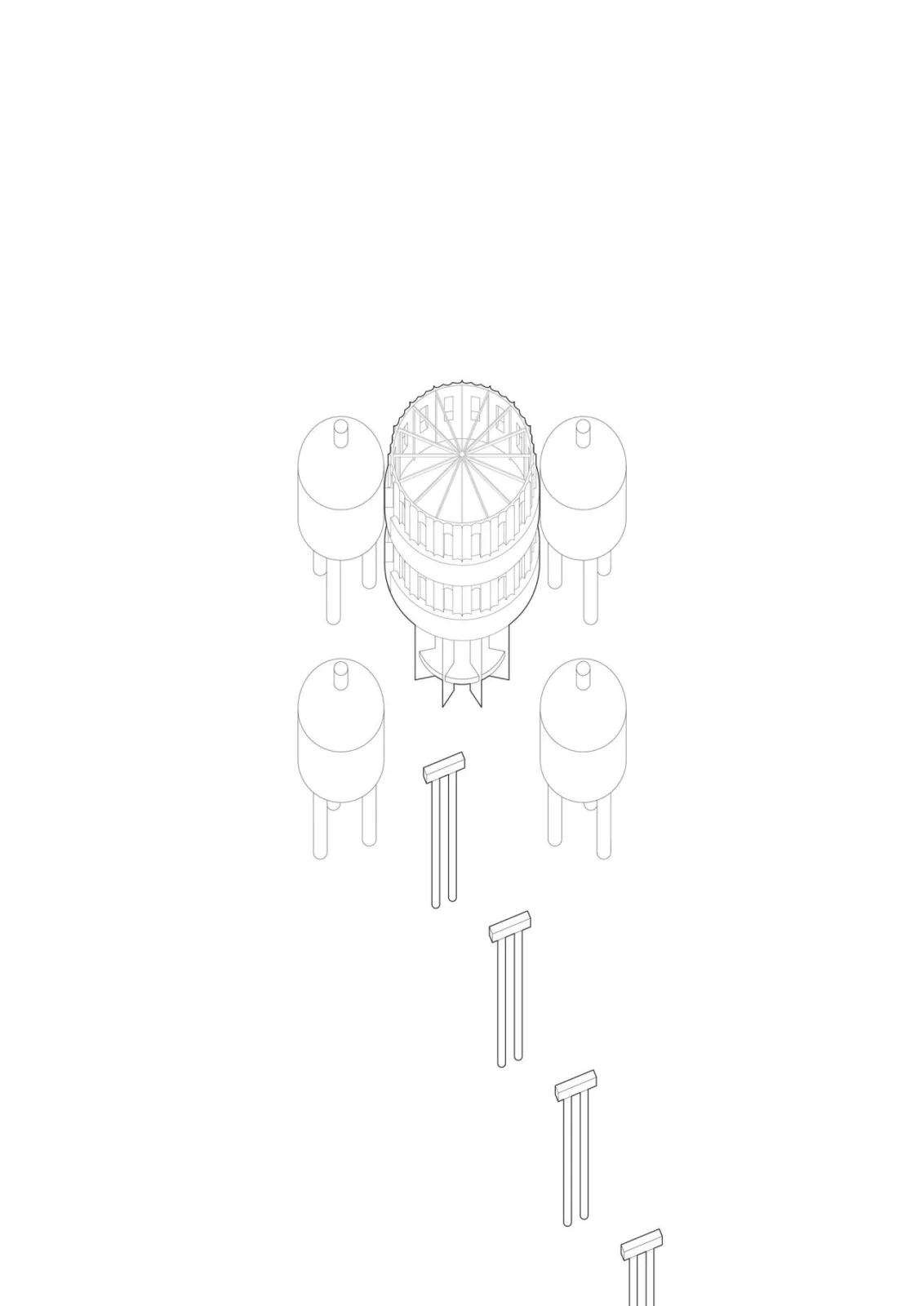 BIM Architecture | Twisted Tower and Spiral Station, Ecological Infrastructure/HCCH Dust Collection Building in Shanghai's Offshore Environment