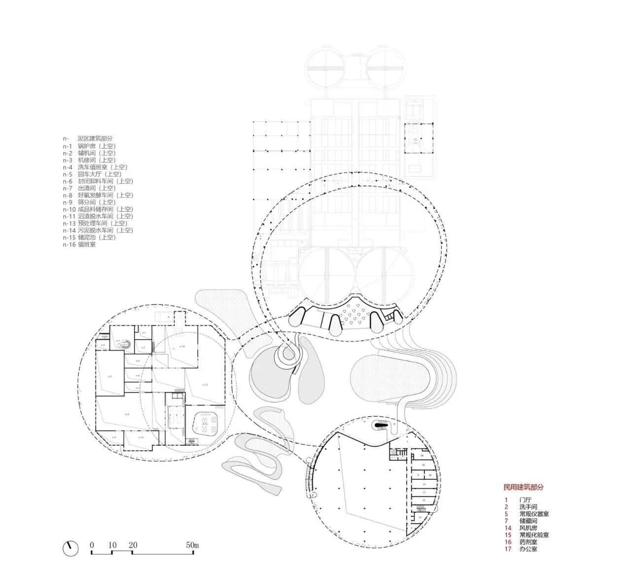 BIM Architecture | Yixing Urban Sewage Resource Concept Factory/Tsinghua Institute Supu Studio