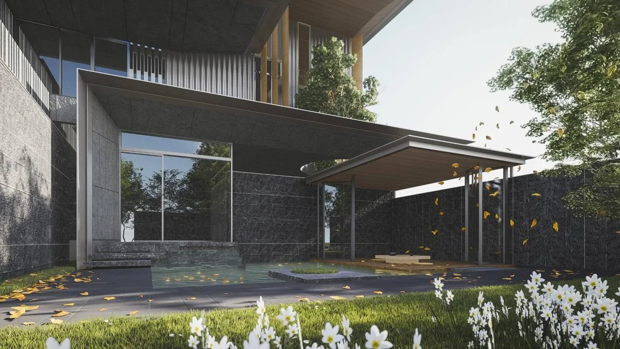 BIM Architecture | Chengdu Luhu Heishi Island: Vertical Five Linked Villas/Meng Fanhao Line+Architectural Firm