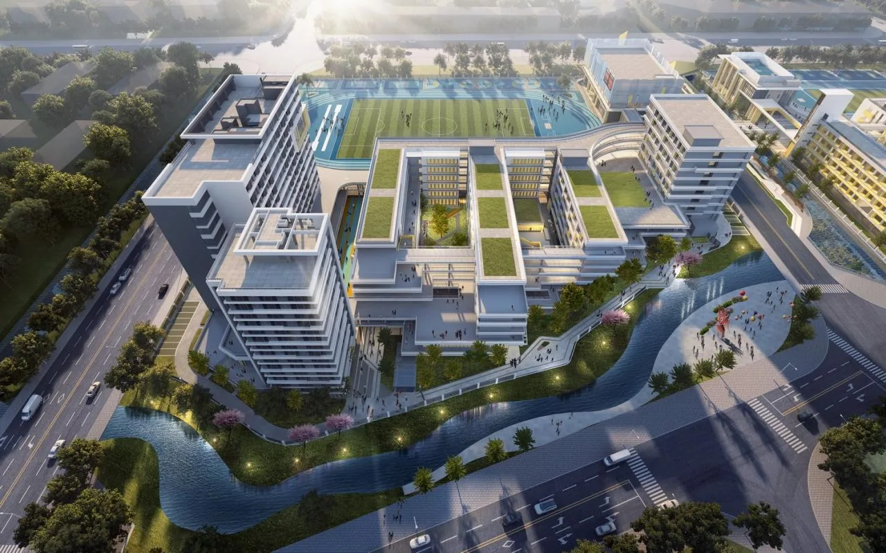 BIM Architecture | Green Ecological Campus: Shunde Midea School Affiliated to East China Normal University (Phase II)/Ruizhu Tianyuan