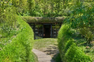 BIM Architecture: Farmers' Earth Library by Nakamura Taki and NAP – Clearing Fields on Sunny Days, Reading Books on Rainy Days-BIM WORLD