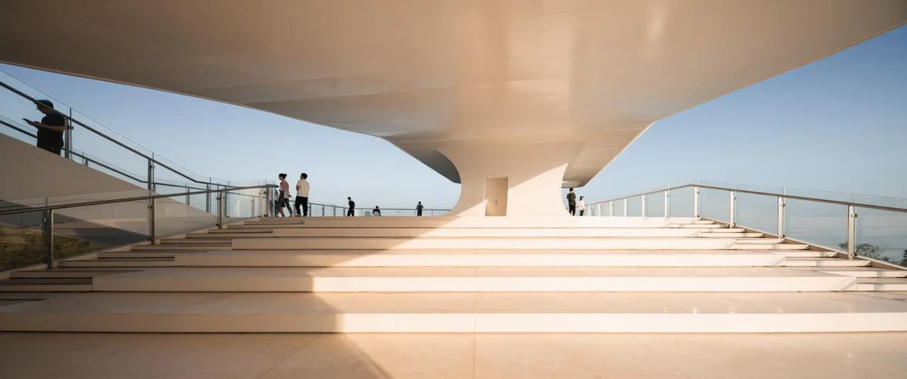 Terrace flooring and curved surfaces