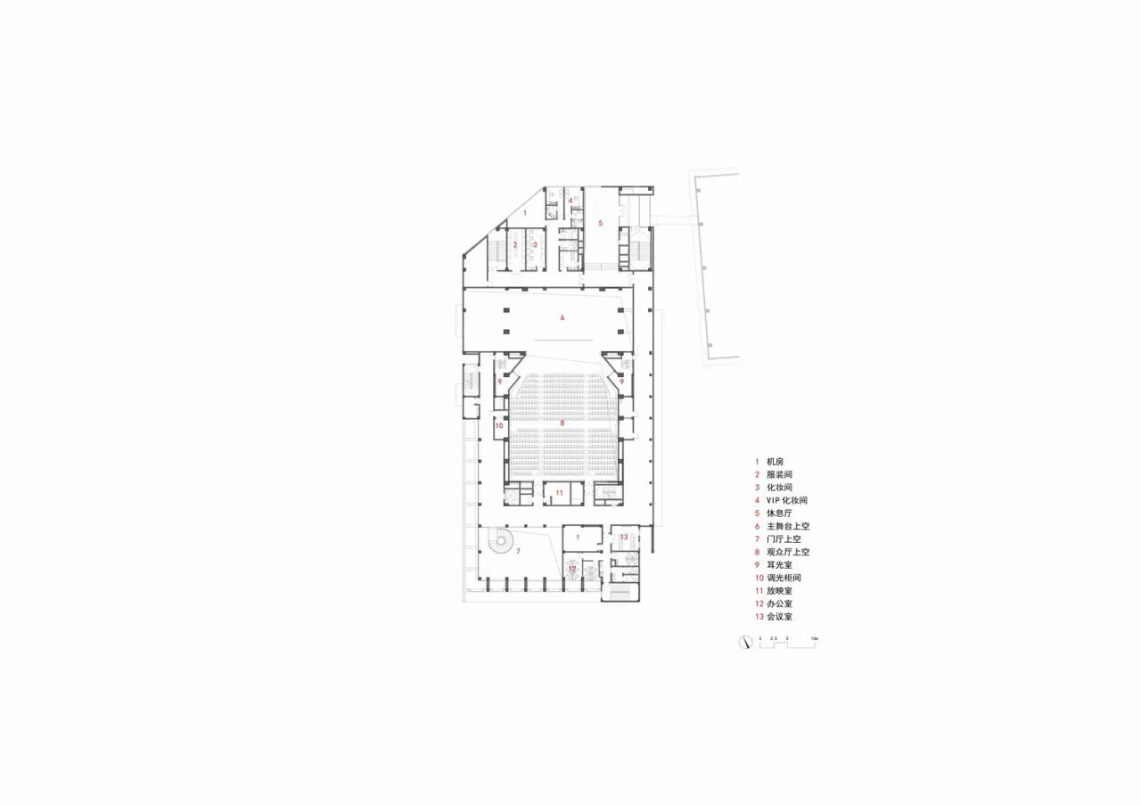 Second floor plan of Jiemin Theater