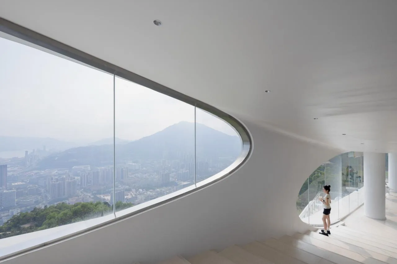 Glass terrace structure detail