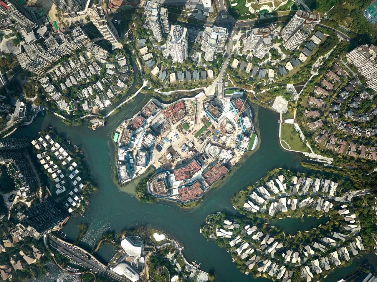 BIM Architecture | Chengdu Luhu Heishi Island: Vertical Five Linked Villas/Meng Fanhao Line+Architectural Firm
