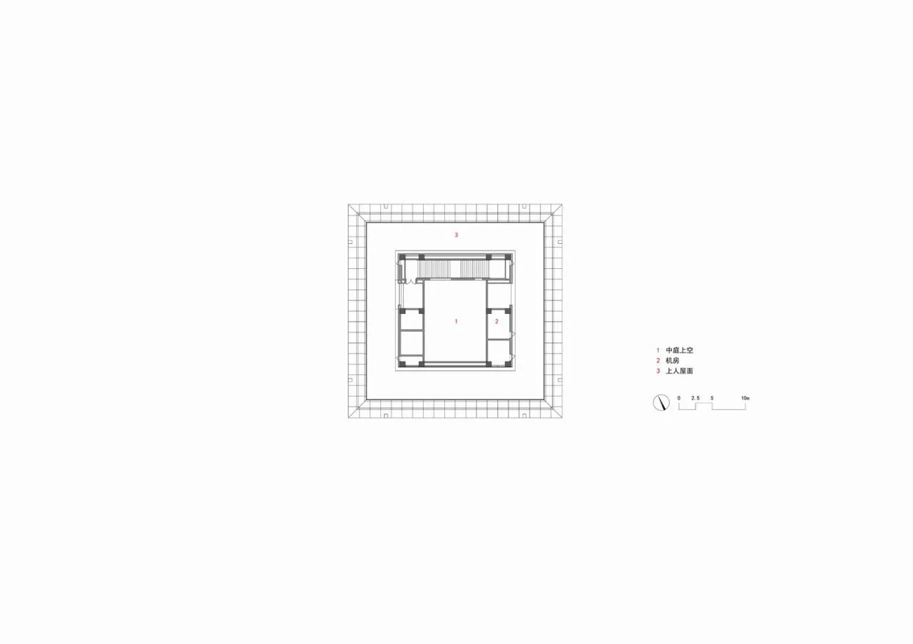 Top floor plan of Zhimin Library