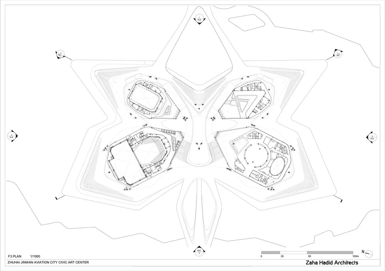 BIM Architecture | Zhuhai Jinwan Citizen Art Center/Zaha Hadid Architects