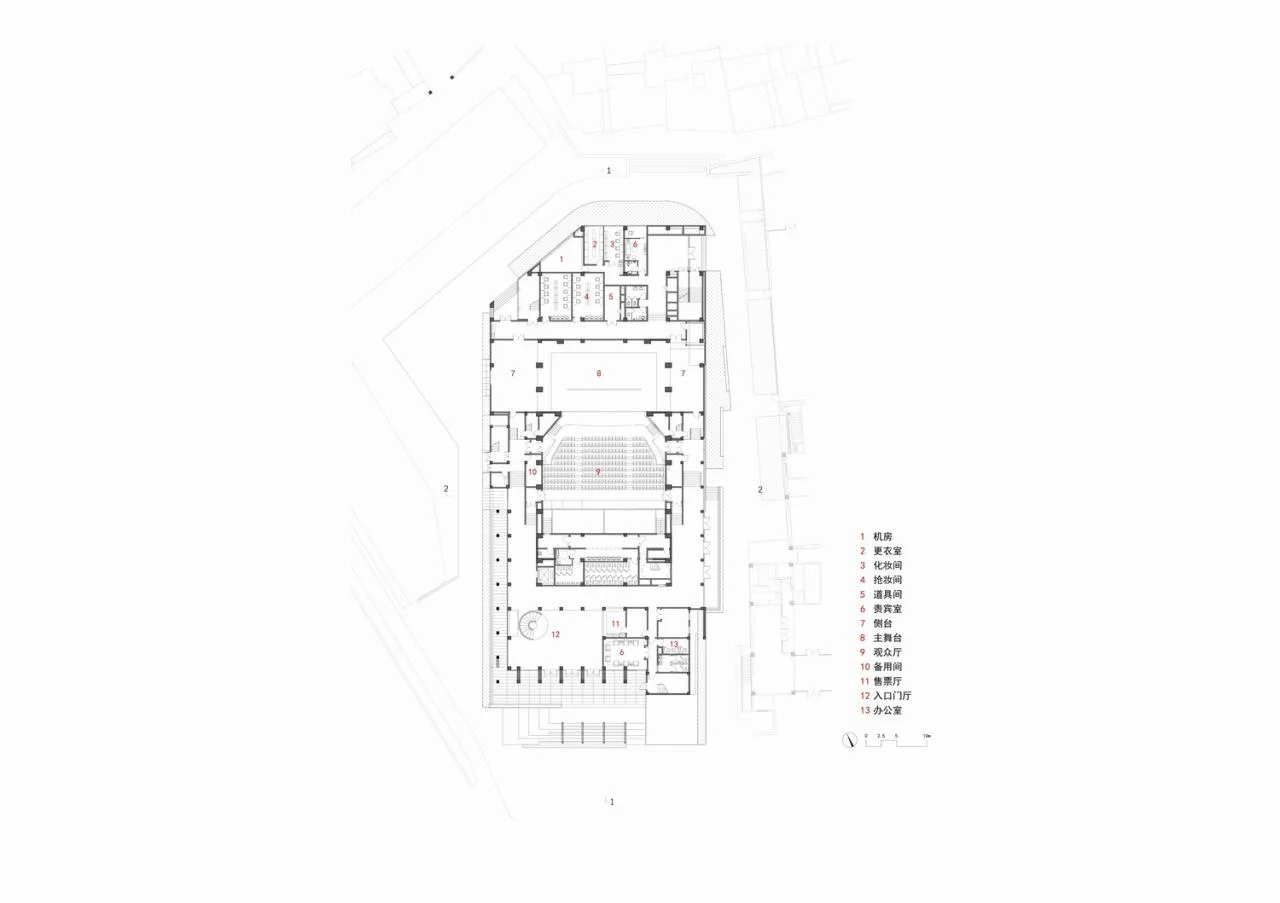 First floor plan of Jiemin Theater