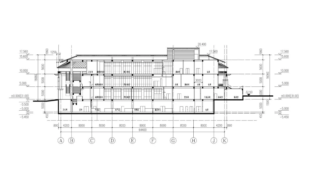 BIM Architecture | Xiamen University Xiang'an Campus Central Student Canteen (Siyuan Restaurant)/Xiamen University Architectural Design and Research Institute Co., Ltd. (AUAD)