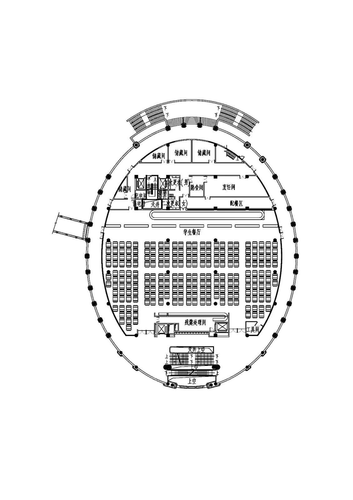BIM Architecture | Xiamen University Xiang'an Campus Central Student Canteen (Siyuan Restaurant)/Xiamen University Architectural Design and Research Institute Co., Ltd. (AUAD)