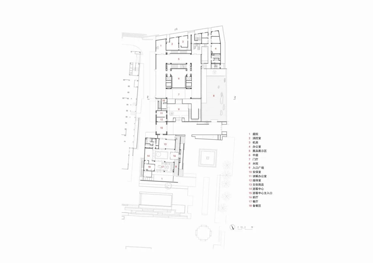 First floor plan of Zhimin Library
