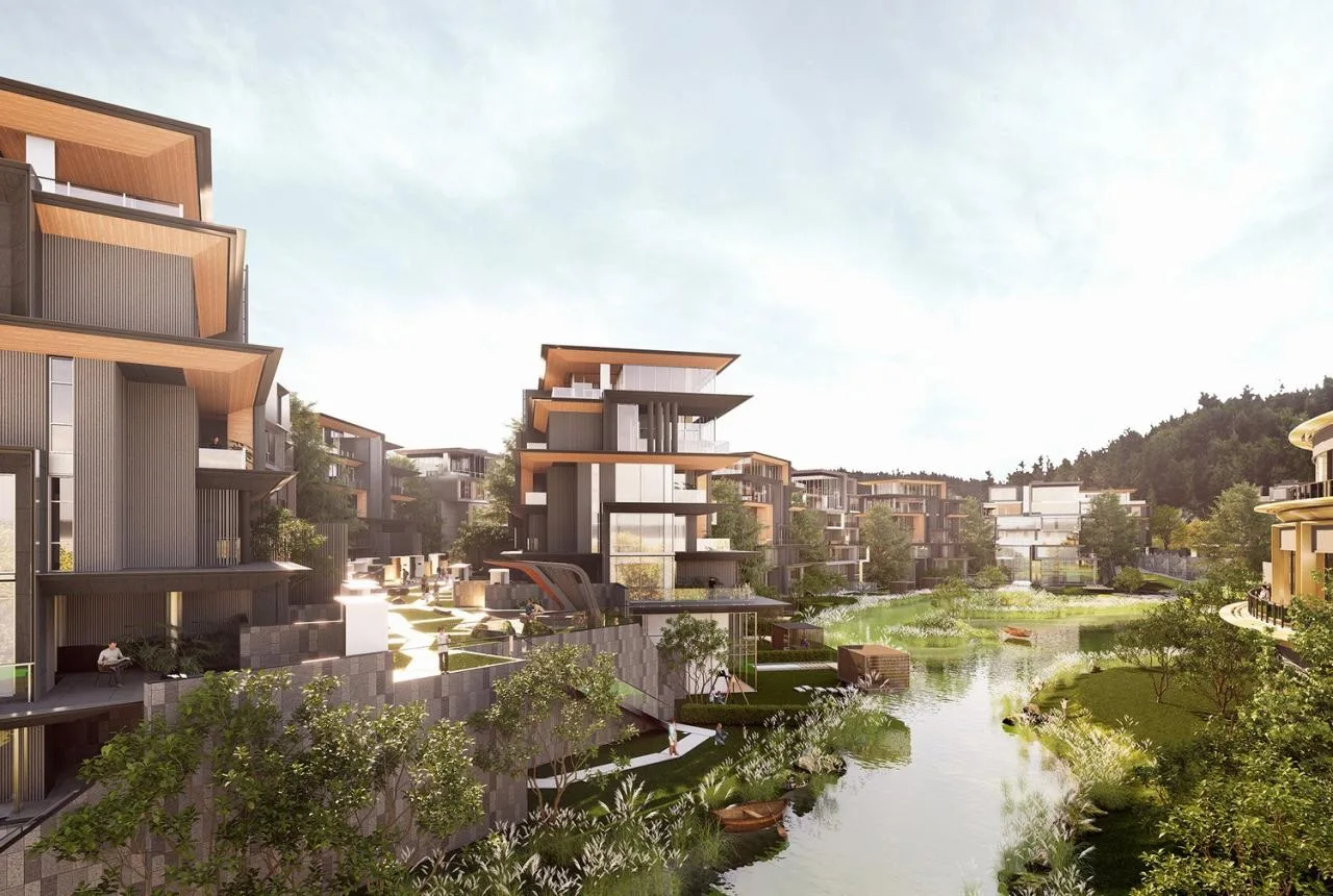 BIM Architecture | Chengdu Luhu Heishi Island: Vertical Five Linked Villas/Meng Fanhao Line+Architectural Firm