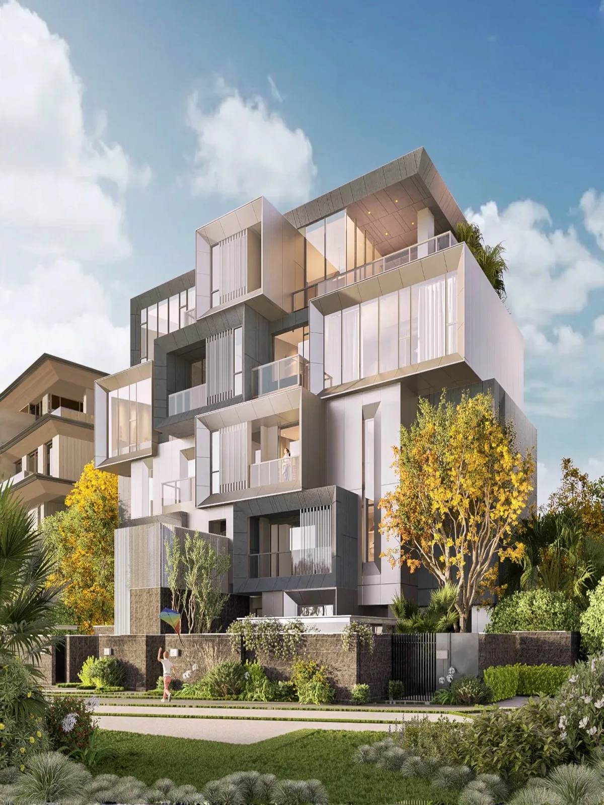 BIM Architecture | Chengdu Luhu Heishi Island: Vertical Five Linked Villas/Meng Fanhao Line+Architectural Firm