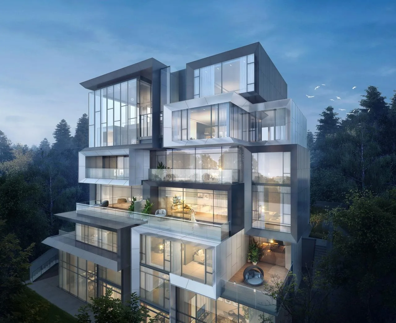 BIM Architecture | Chengdu Luhu Heishi Island: Vertical Five Linked Villas/Meng Fanhao Line+Architectural Firm