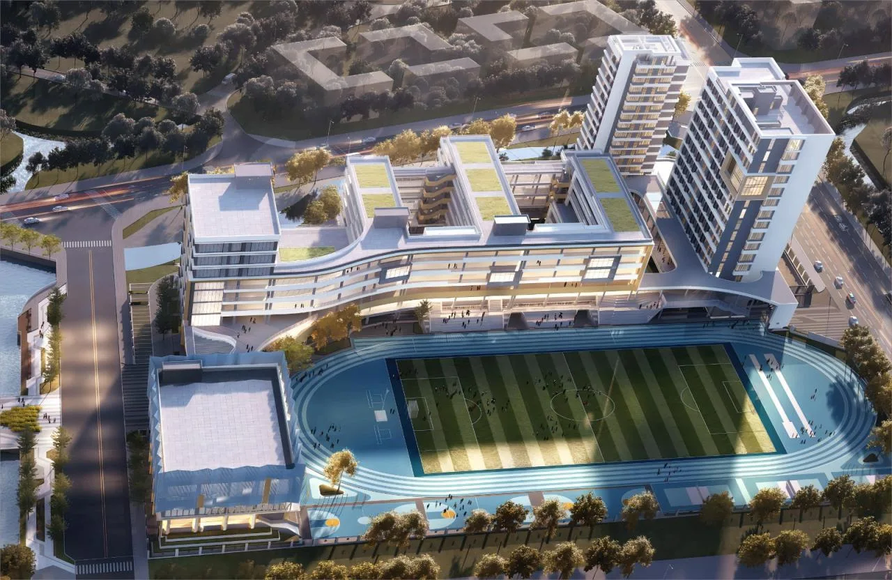 BIM Architecture | Green Ecological Campus: Shunde Midea School Affiliated to East China Normal University (Phase II)/Ruizhu Tianyuan