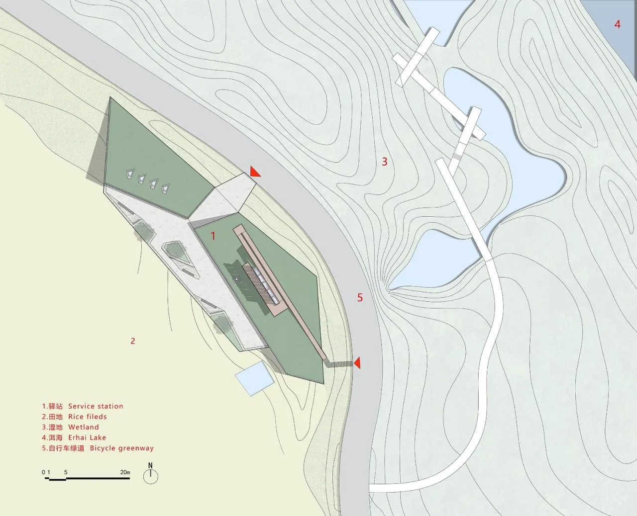 BIM Architecture | Fan's Homesickness: Ecological Corridor around Erhai Lake, Station 5/Sanwen Architecture