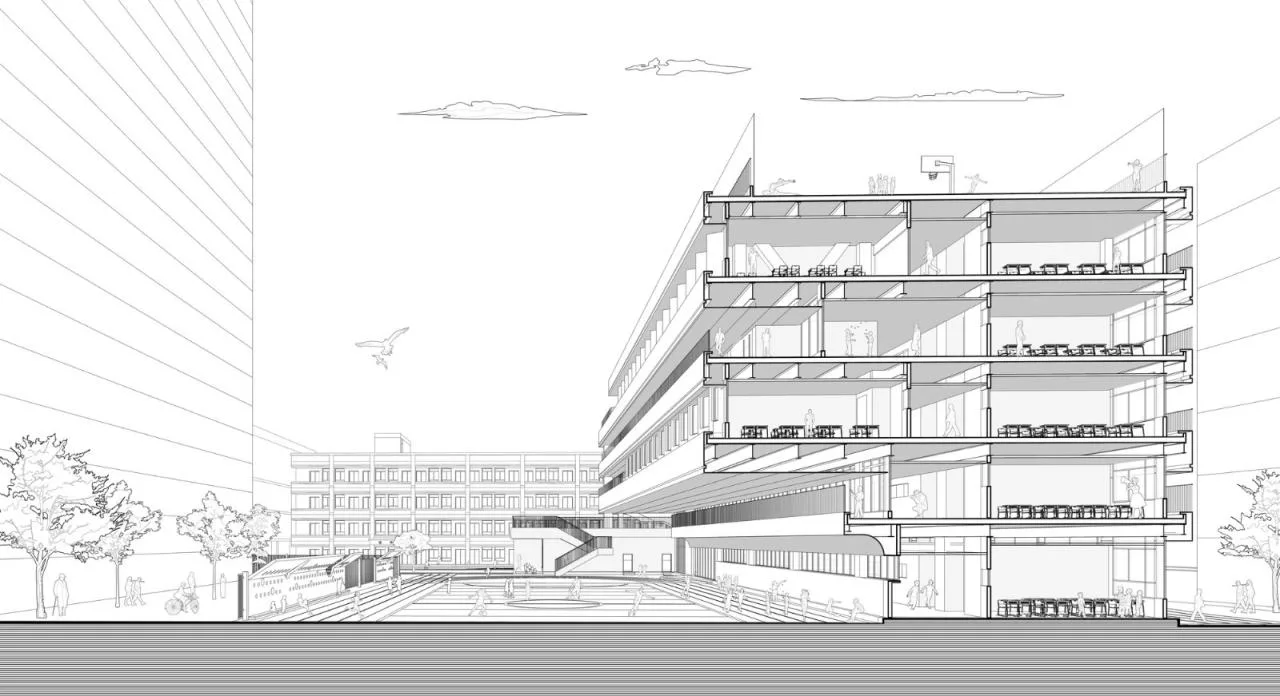 BIM Architecture | Xi'an Weiyang Road Primary School Comprehensive Building/Qu Peiqing Studio of China Northwest Architectural Design and Research Institute