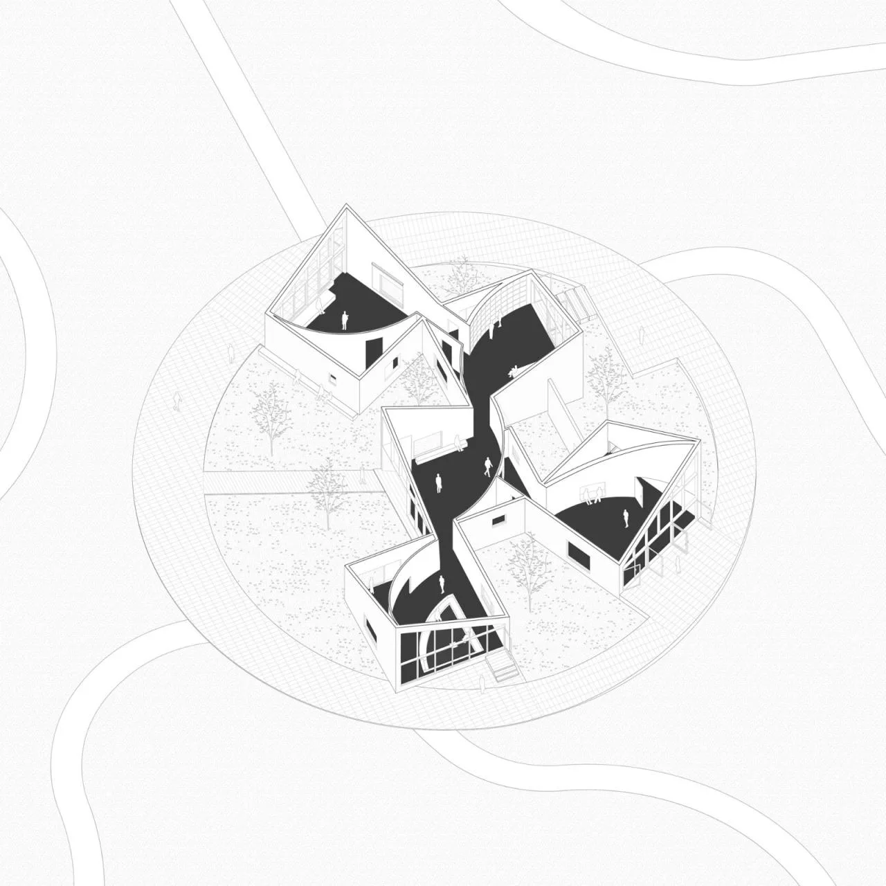 BIM Architecture | Yuntai Mountain Ice Chrysanthemum Field Library/One Tree Architecture
