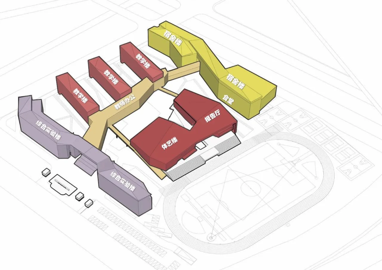 BIM Architecture | Hangzhou Zhongtai Middle School Architectural Design/LZGC Quantum Architecture City Design Firm+Zhejiang Jianyuan Architectural Planning and Design Institute