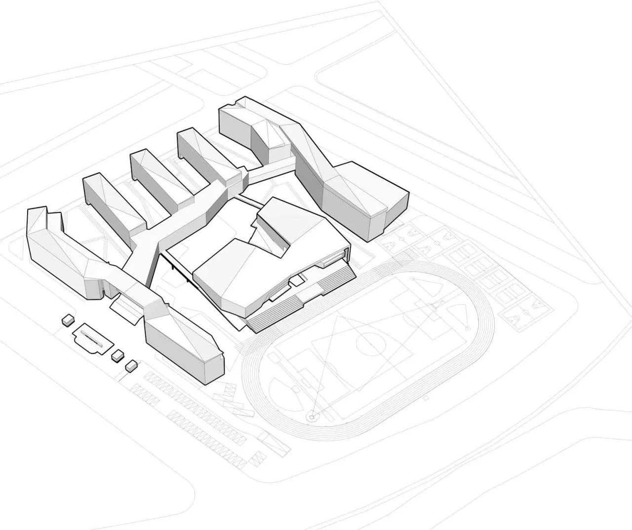 BIM Architecture | Hangzhou Zhongtai Middle School Architectural Design/LZGC Quantum Architecture City Design Firm+Zhejiang Jianyuan Architectural Planning and Design Institute